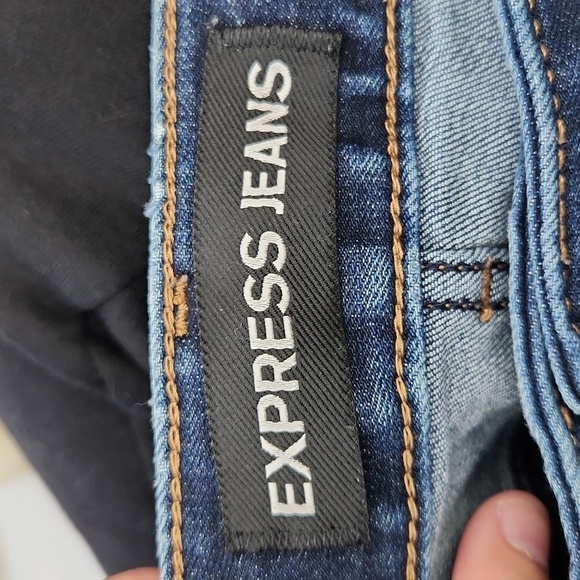 Express Barely Boot Low Rise Blue Jean - Picture 4 of 7